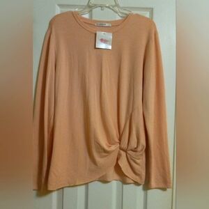 Peach Fleece pullover STATESIDE Women's size Large